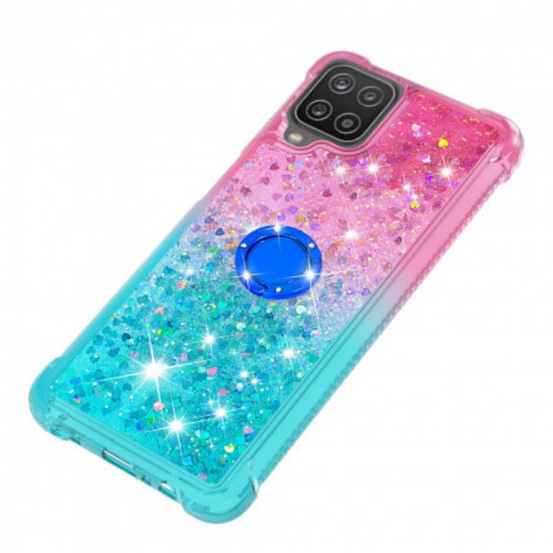 Capa Para Samsung Galaxy M12 / A12 Suporte De Anel Glitter