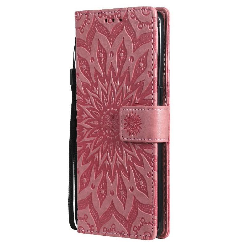 Capa De Couro Para Oppo Find X3 Lite Flor Do Sol