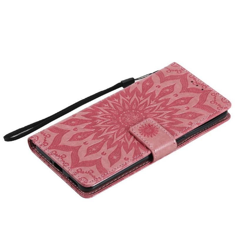 Capa De Couro Para Oppo Find X3 Lite Flor Do Sol