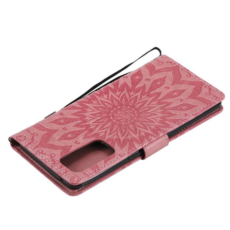Capa De Couro Para Oppo Find X3 Lite Flor Do Sol