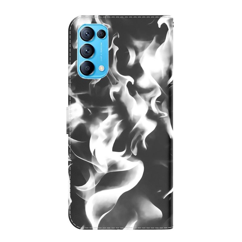 Capa De Couro Para Oppo Find X3 Lite Padrão Abstrato