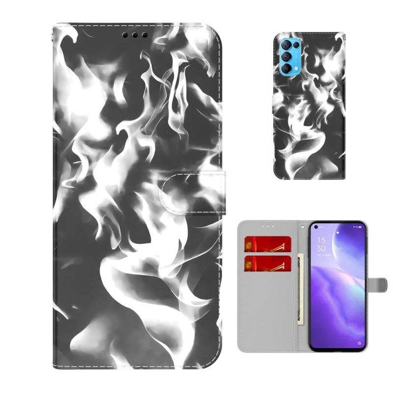 Capa De Couro Para Oppo Find X3 Lite Padrão Abstrato