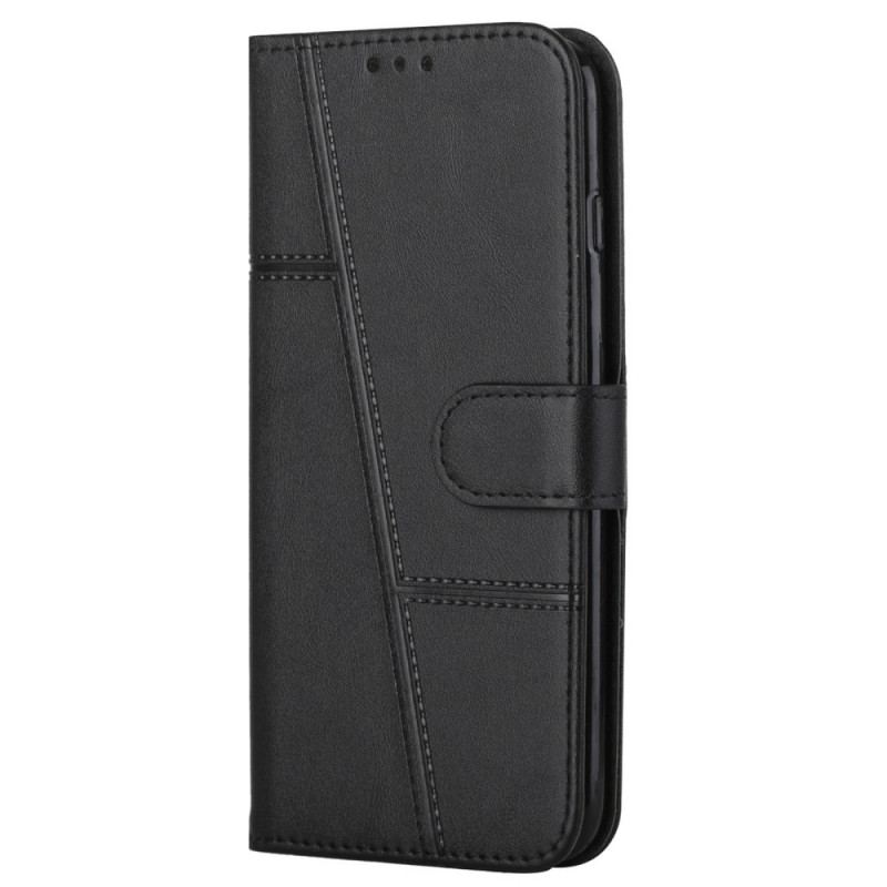 Capa Em Pele Para Oppo Find X3 Lite De Cordão Strappy Geo Leather Effect