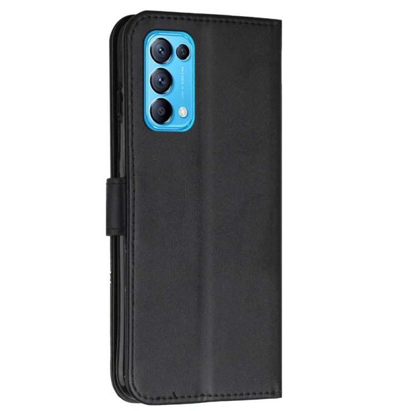 Capa Em Pele Para Oppo Find X3 Lite De Cordão Strappy Geo Leather Effect