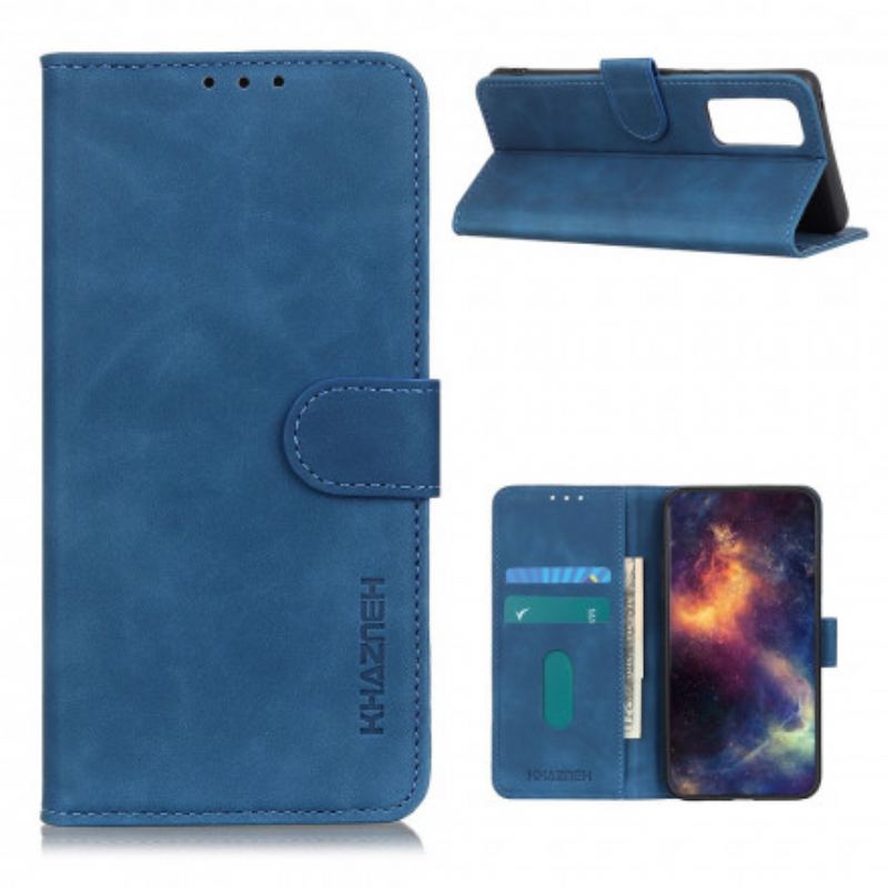 Capa Flip Para Oppo Find X3 Lite Efeito Couro Vintage Fosco Khazneh