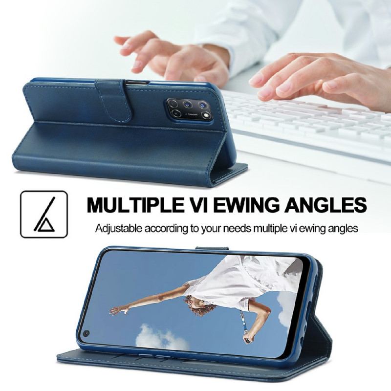 Capa Flip Para Oppo Find X3 Lite Lc.imeeke Efeito Couro