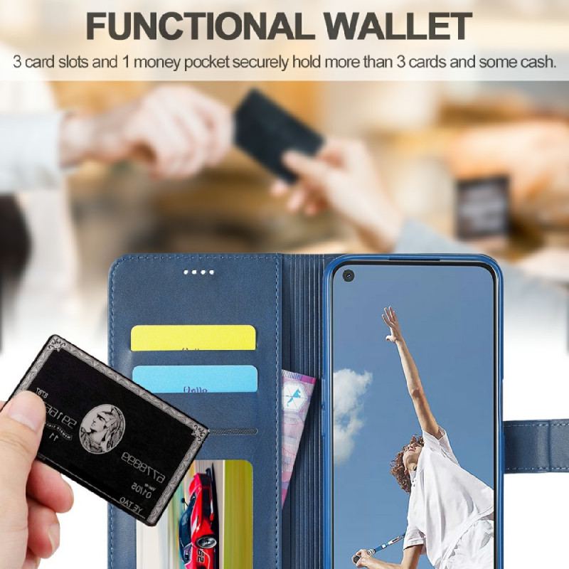 Capa Flip Para Oppo Find X3 Lite Lc.imeeke Efeito Couro