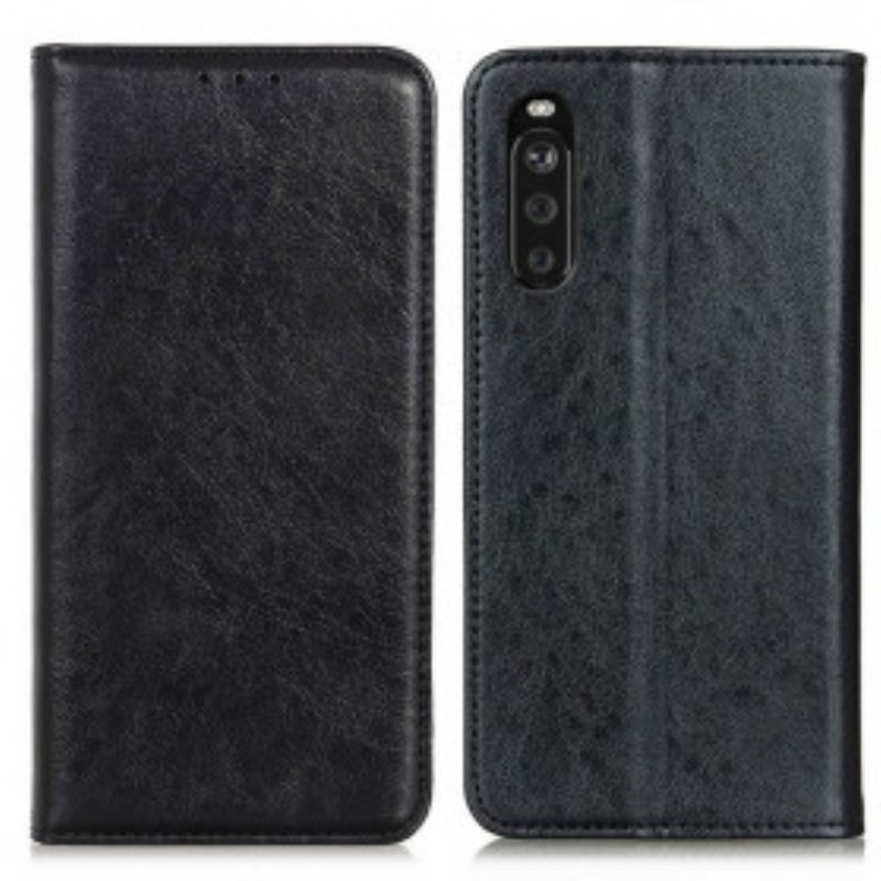 Capa De Celular Para Sony Xperia 5 III Flip Couro Dividido Texturizado