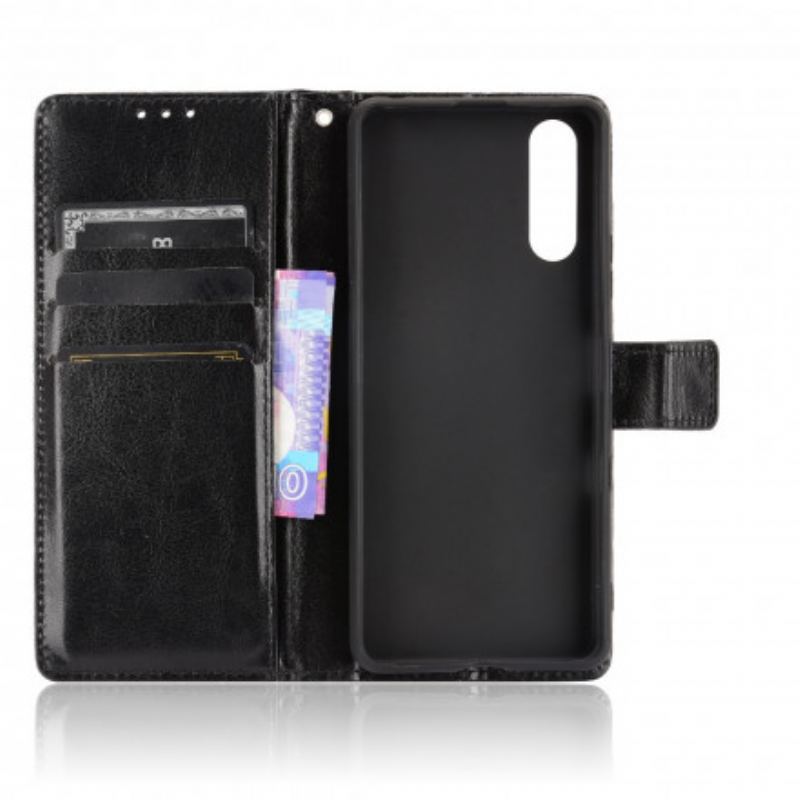 Capa De Couro Para Sony Xperia 5 III Couro Falso Chamativo