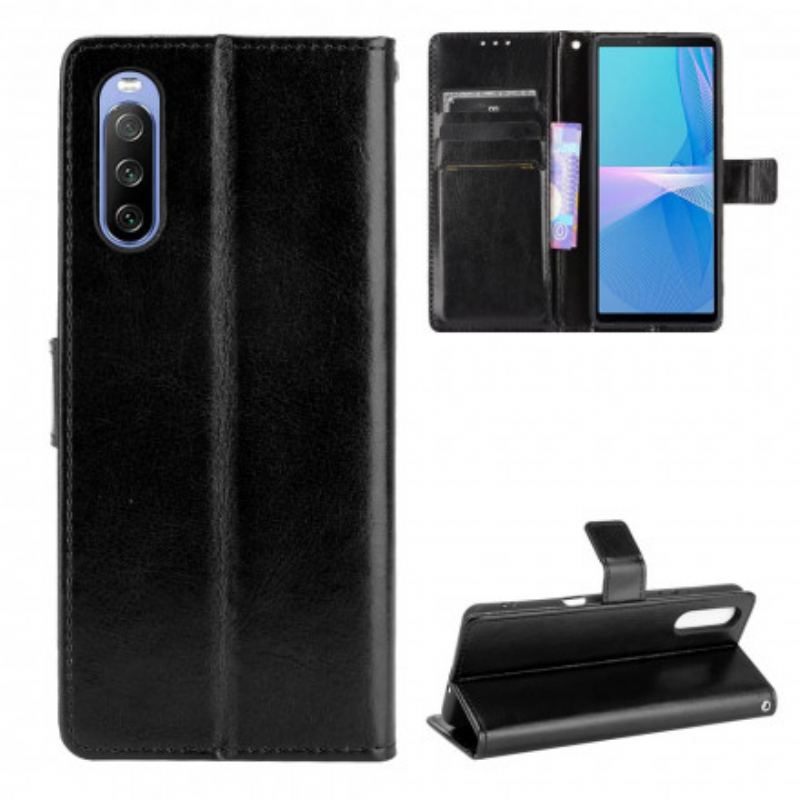Capa De Couro Para Sony Xperia 5 III Couro Falso Chamativo