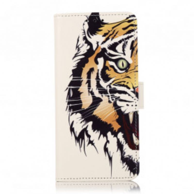 Capa Folio Para Sony Xperia 5 III Tigre Feroz