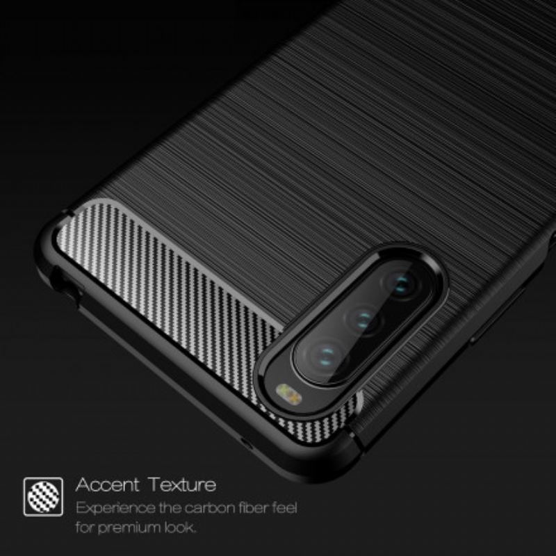Capa Para Sony Xperia 5 III Fibra De Carbono Escovada