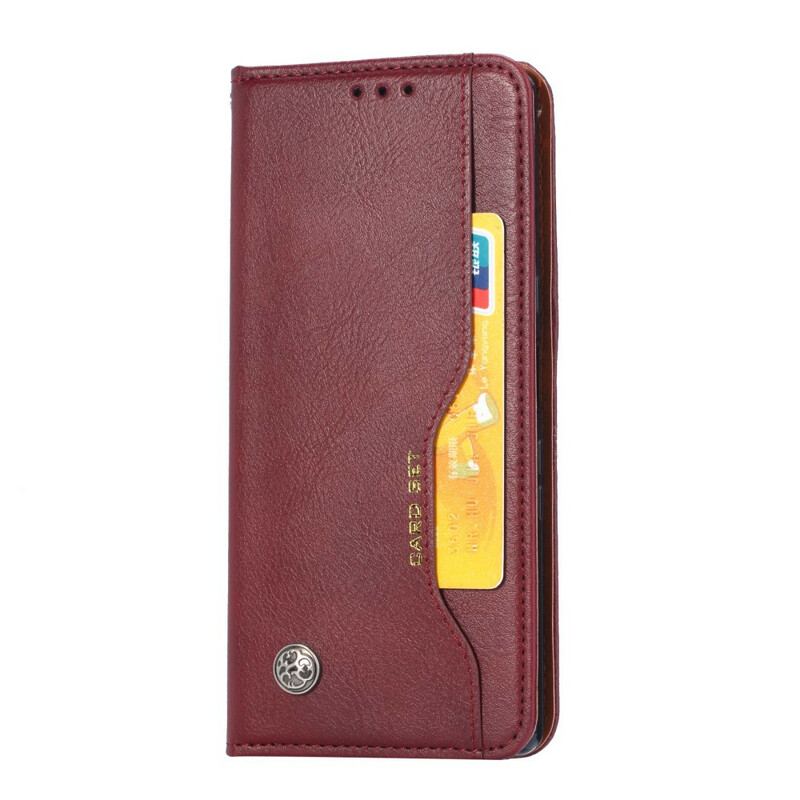 Capa De Celular Para iPhone 12 / 12 Pro Flip Titular De Cartão De Couro Sintético