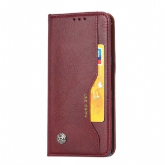 Capa De Celular Para iPhone 12 / 12 Pro Flip Titular De Cartão De Couro Sintético
