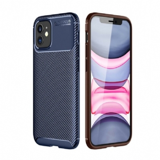 Capa De Celular Para iPhone 12 / 12 Pro Textura Flexível De Fibra De Carbono