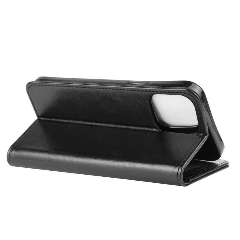 Capa De Couro Para iPhone 12 / 12 Pro Design Clássico