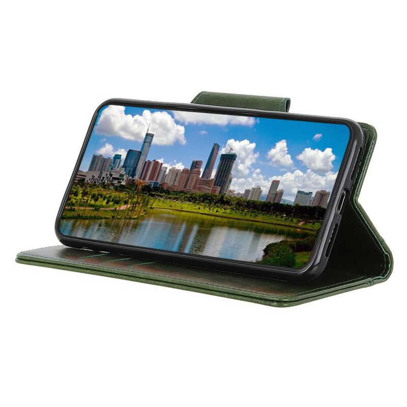 Capa De Couro Para iPhone 12 / 12 Pro Fecho Elegante De Couro Falso