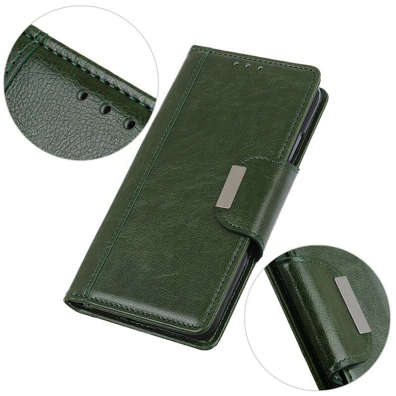 Capa De Couro Para iPhone 12 / 12 Pro Fecho Elegante De Couro Falso