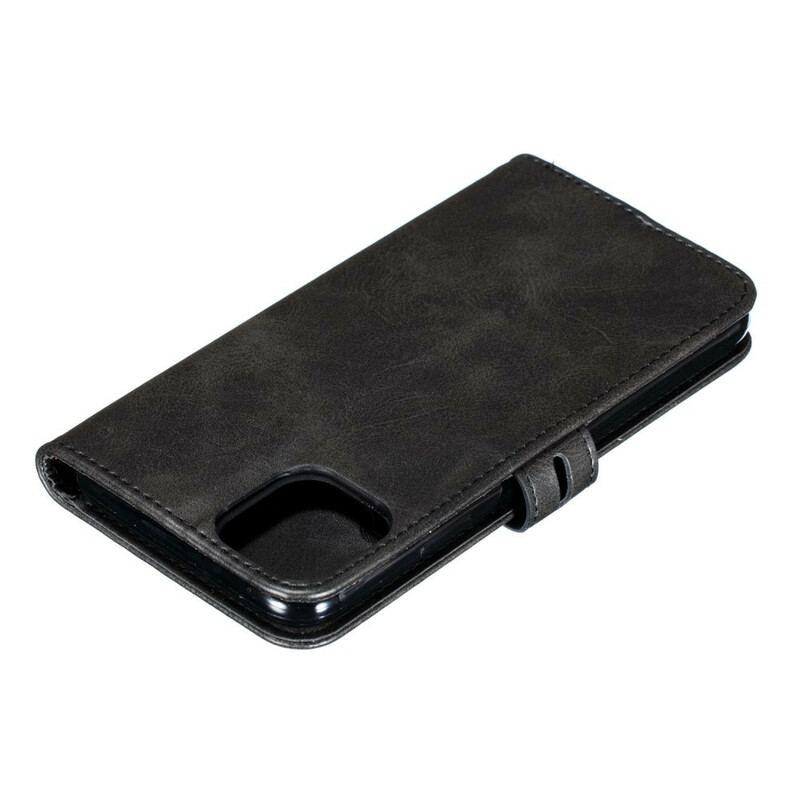 Capa De Couro Para iPhone 12 / 12 Pro Gatinho