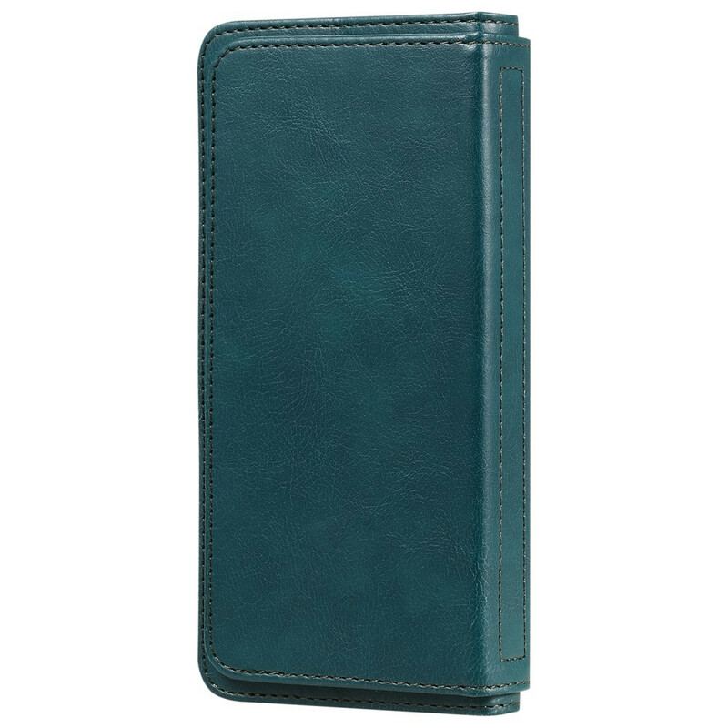Capa De Couro Para iPhone 12 / 12 Pro Titular De Cartão Multifuncional Para 10