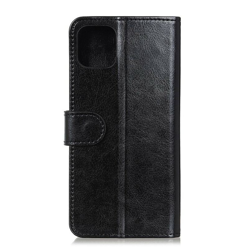 Capa Folio Para iPhone 12 / 12 Pro Estilo De Couro