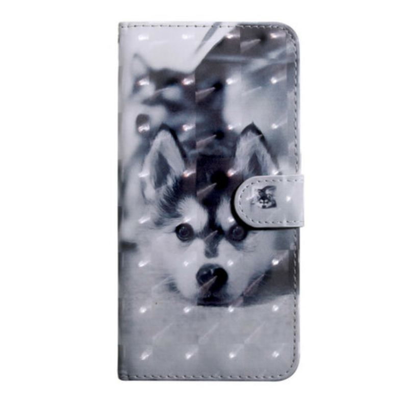 Capa Folio Para iPhone 12 / 12 Pro Ponto De Luz Gustave. O Cachorro