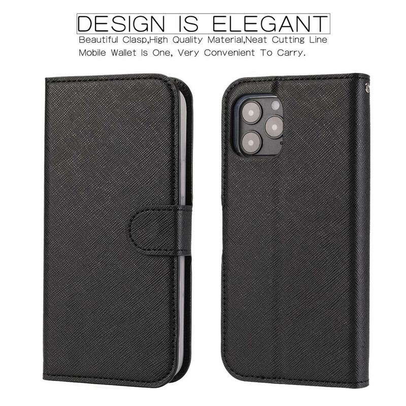 Capa Capa Folio Para iPhone 12 / 12 Pro Texturizado Com Destacável