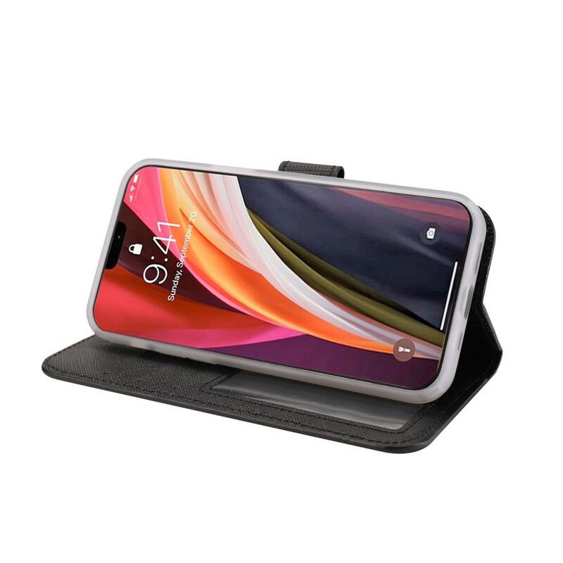 Capa Capa Folio Para iPhone 12 / 12 Pro Texturizado Com Destacável