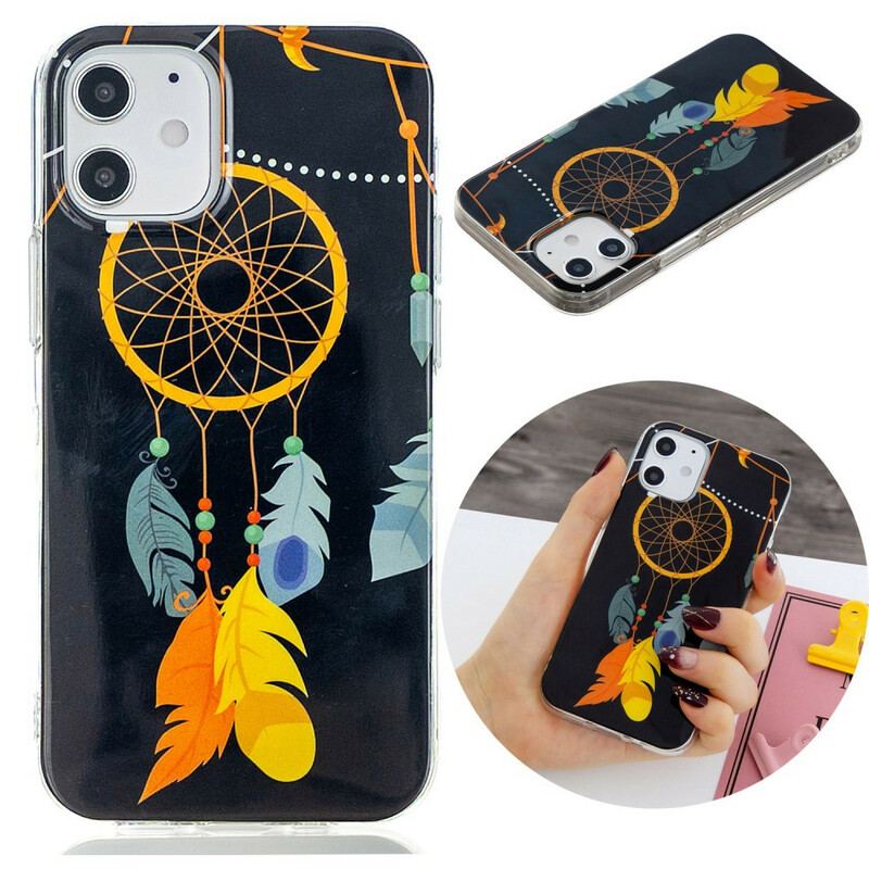 Capa Para iPhone 12 / 12 Pro Apanhador De Sonhos Fluorescente Exclusivo