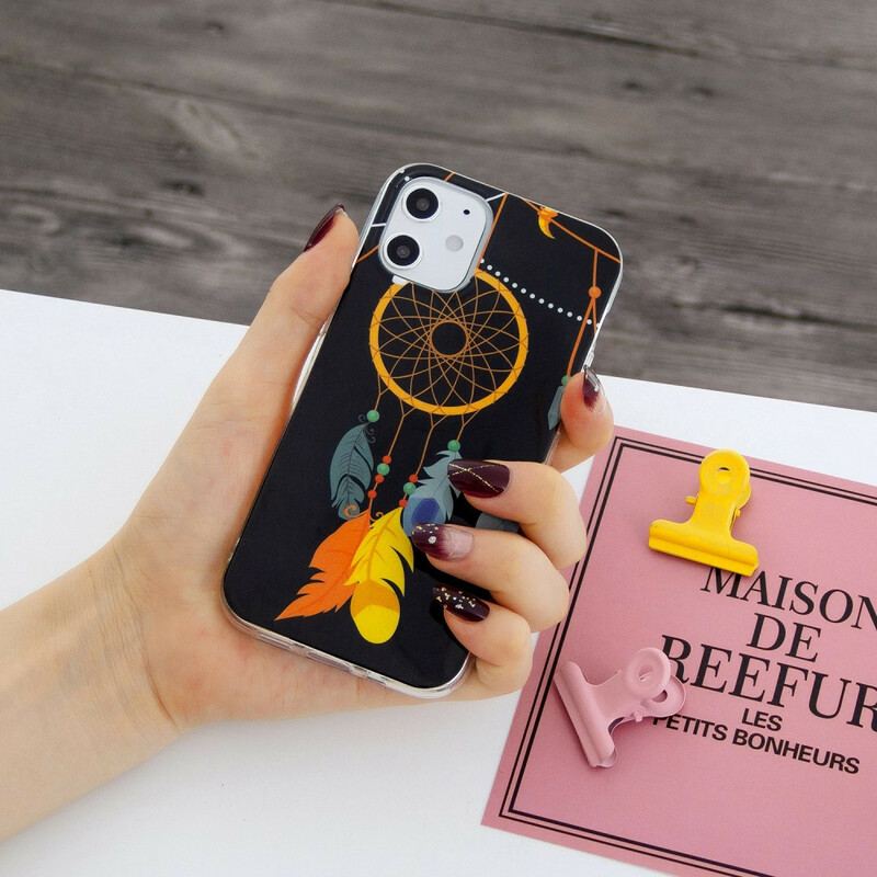 Capa Para iPhone 12 / 12 Pro Apanhador De Sonhos Fluorescente Exclusivo