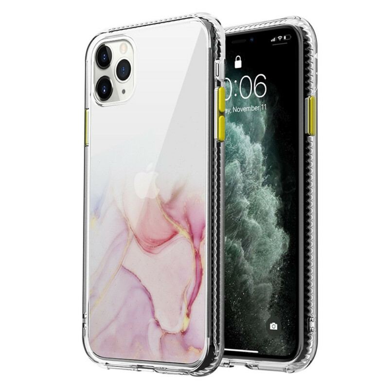 Capa Para iPhone 12 / 12 Pro Efeito Mármore Híbrido