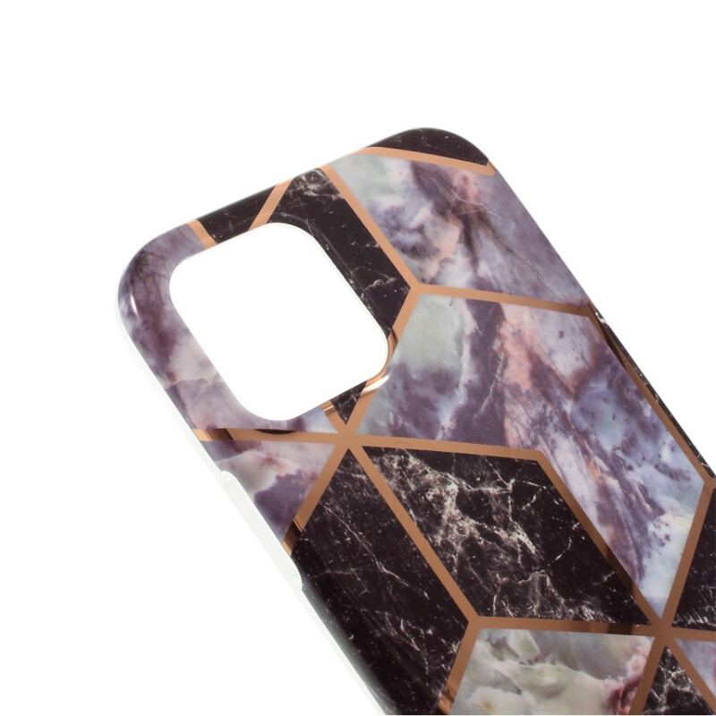 Capa Para iPhone 12 / 12 Pro Geometria Do Mármore De Silicone