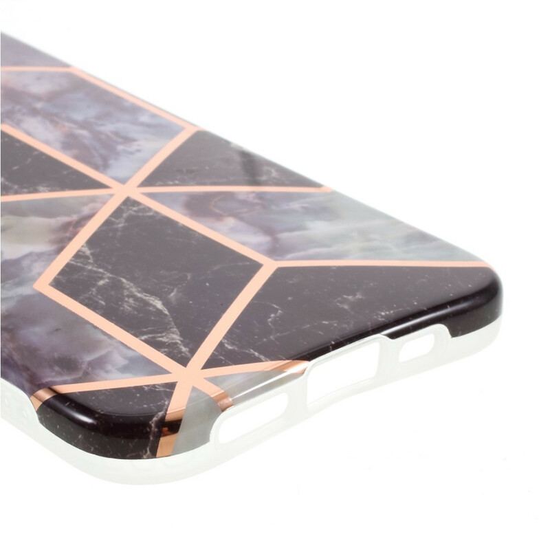 Capa Para iPhone 12 / 12 Pro Geometria Do Mármore De Silicone