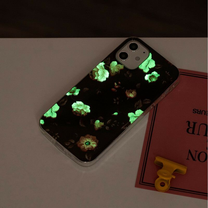 Capa Para iPhone 12 / 12 Pro Série Floral Fluorescente