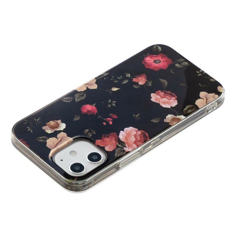 Capa Para iPhone 12 / 12 Pro Série Floral Fluorescente