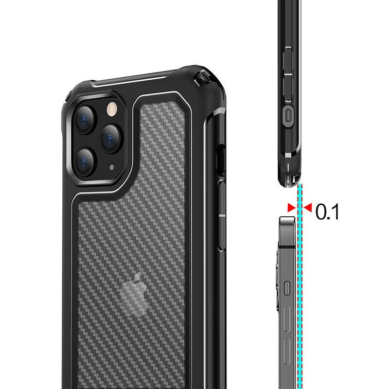 Capa Para iPhone 12 / 12 Pro Textura De Fibra De Carbono Sem Costura