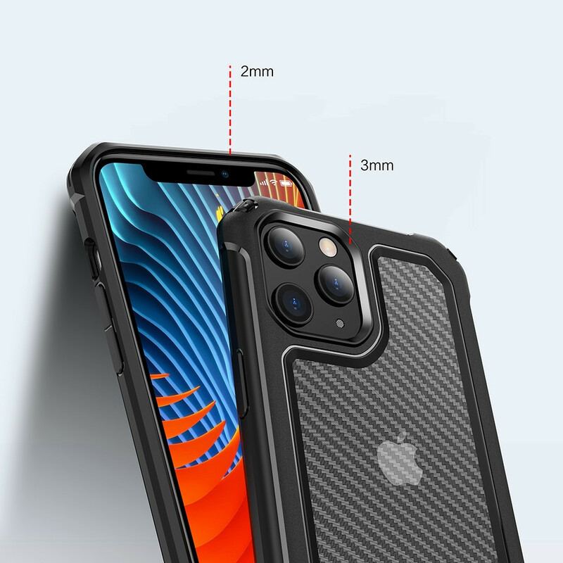 Capa Para iPhone 12 / 12 Pro Textura De Fibra De Carbono Sem Costura