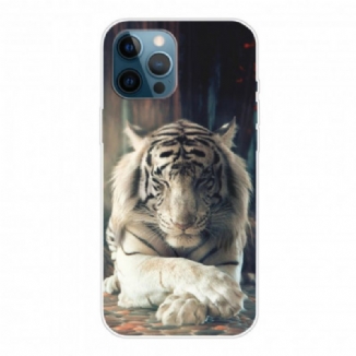 Capa Para iPhone 12 / 12 Pro Tigre Flexível