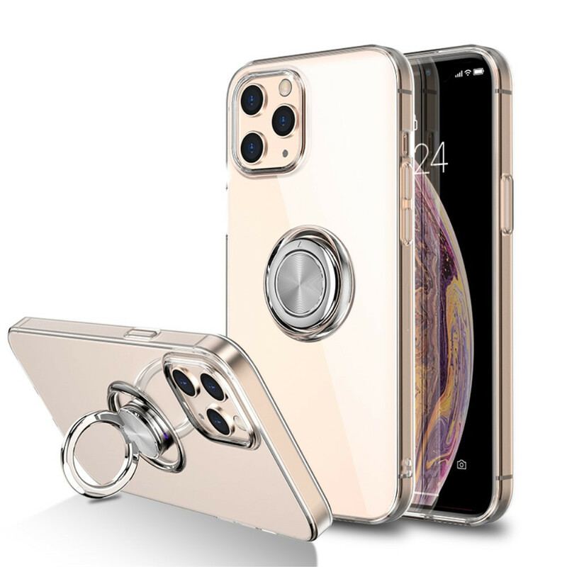 Capa Para iPhone 12 / 12 Pro Transparente Com Suporte De Anel