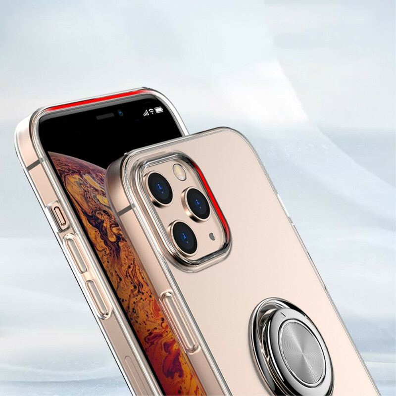 Capa Para iPhone 12 / 12 Pro Transparente Com Suporte De Anel