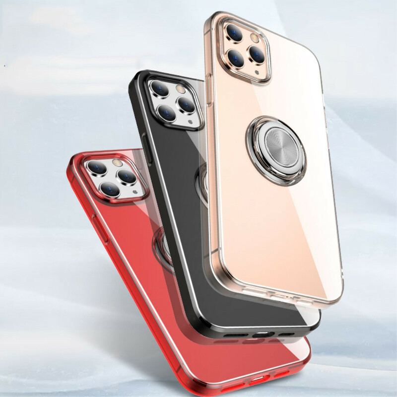 Capa Para iPhone 12 / 12 Pro Transparente Com Suporte De Anel