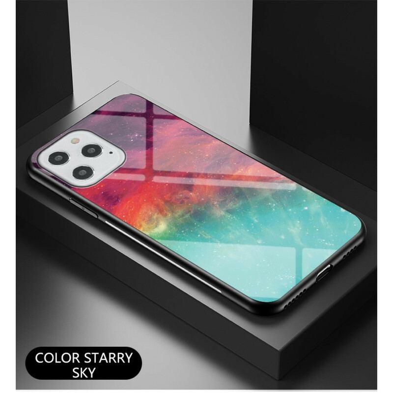 Capa Para iPhone 12 / 12 Pro Vidro Temperado Céu Estrelado