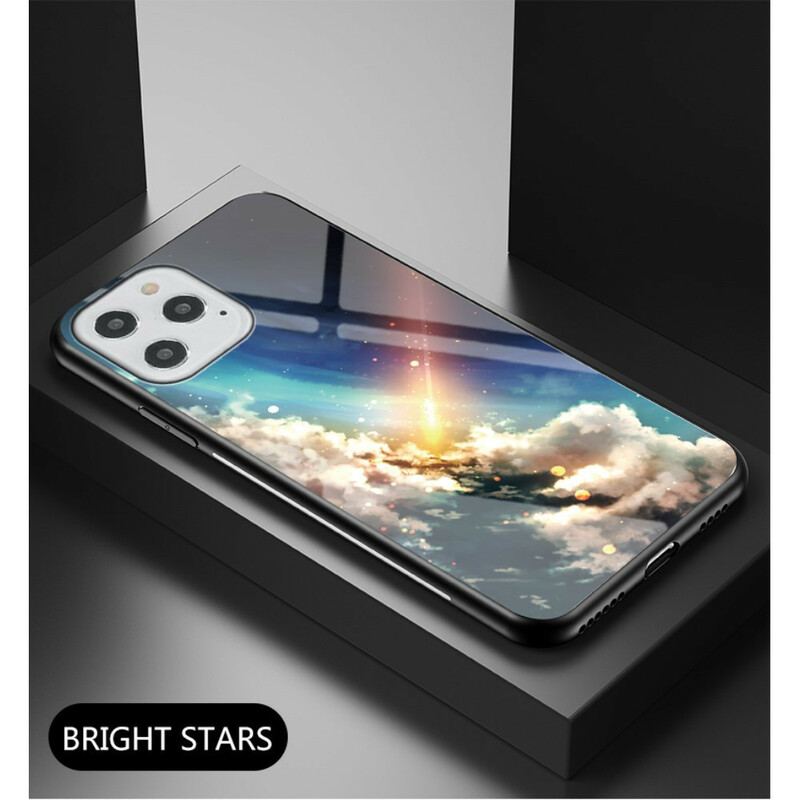 Capa Para iPhone 12 / 12 Pro Vidro Temperado Céu Estrelado