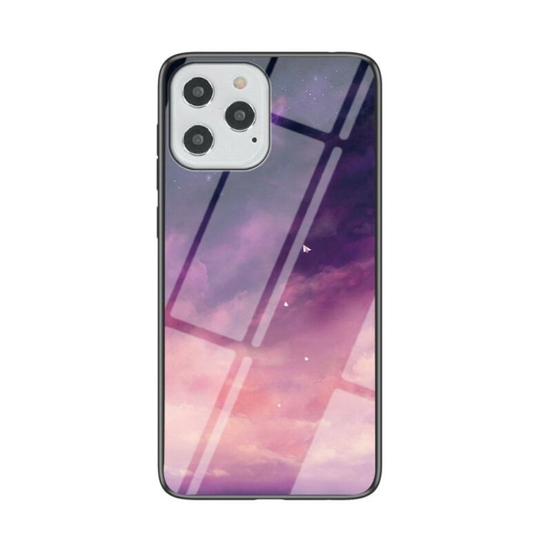 Capa Para iPhone 12 / 12 Pro Vidro Temperado Céu Estrelado
