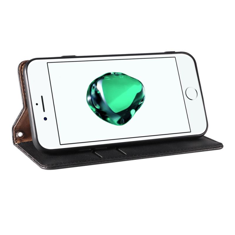Capa De Celular Para iPhone SE 3 / SE 2 / 8 / 7 De Cordão Flip Strappy Retrô