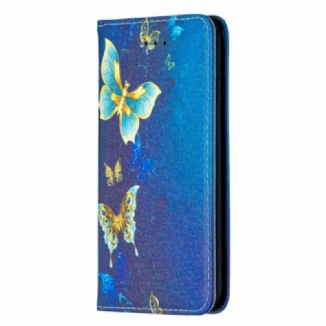 Capa De Celular Para iPhone SE 3 / SE 2 / 8 / 7 Flip Borboletas Coloridas