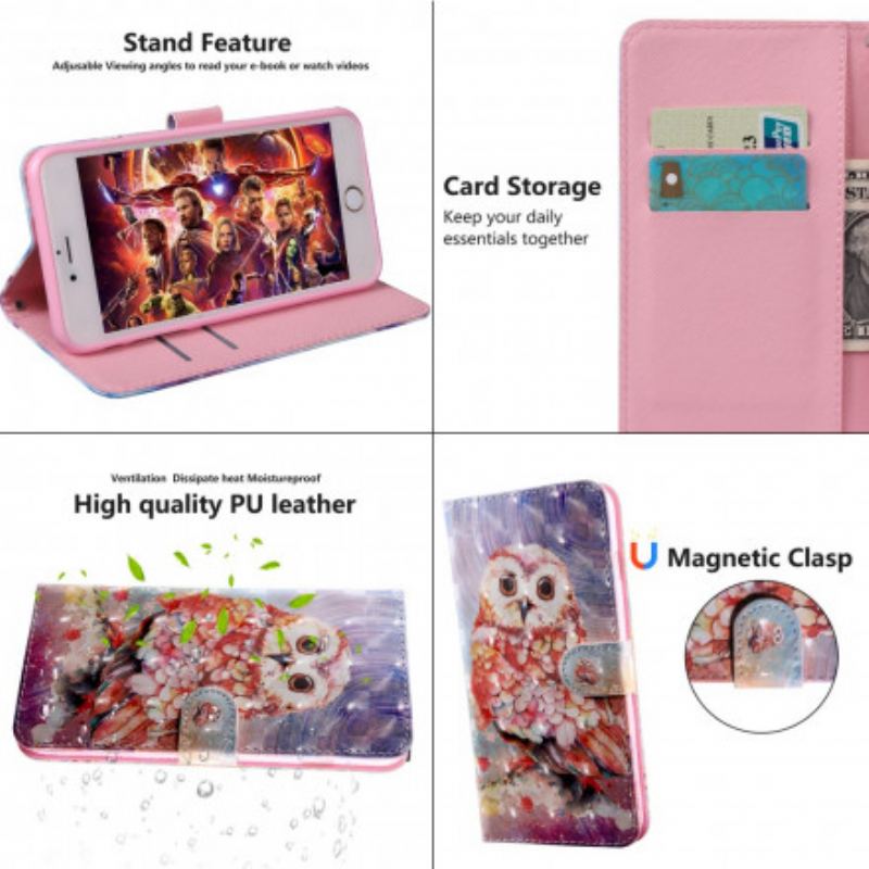 Capa Flip Para iPhone SE 3 / SE 2 / 8 / 7 Germain. A Coruja