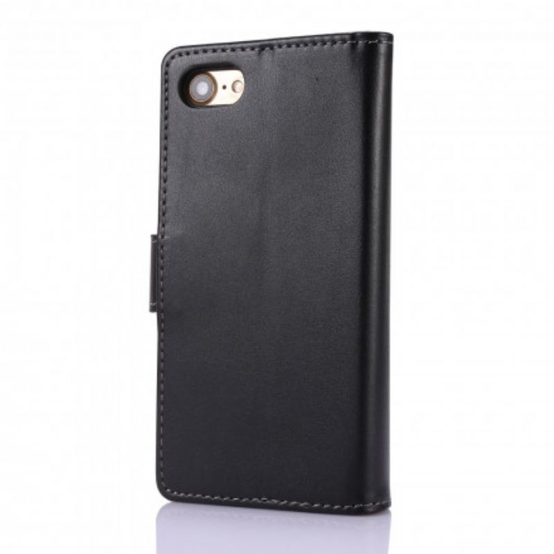 Capa Folio Para iPhone SE 3 / SE 2 / 8 / 7 Porta-moedas Empresarial Multifuncional