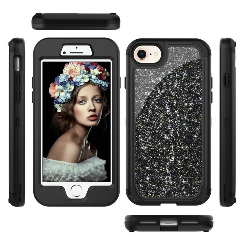 Capa Para iPhone SE 3 / SE 2 / 8 / 7 Lantejoulas Deslumbrantes Destacáveis