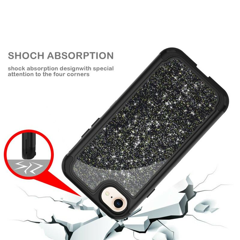 Capa Para iPhone SE 3 / SE 2 / 8 / 7 Lantejoulas Deslumbrantes Destacáveis
